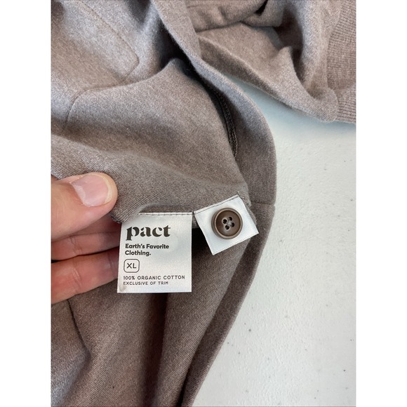 Pact Airplane Blazer size XL Brown/‎ Tan Women neutral casual preppy sustainable - Picture 8 of 12